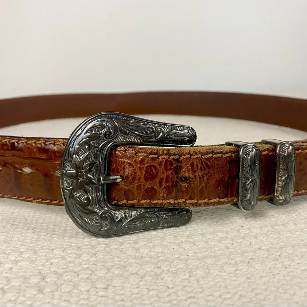 NANNI Milano Alligator Belt Made in Italy Size 100/40 (37”-41”)